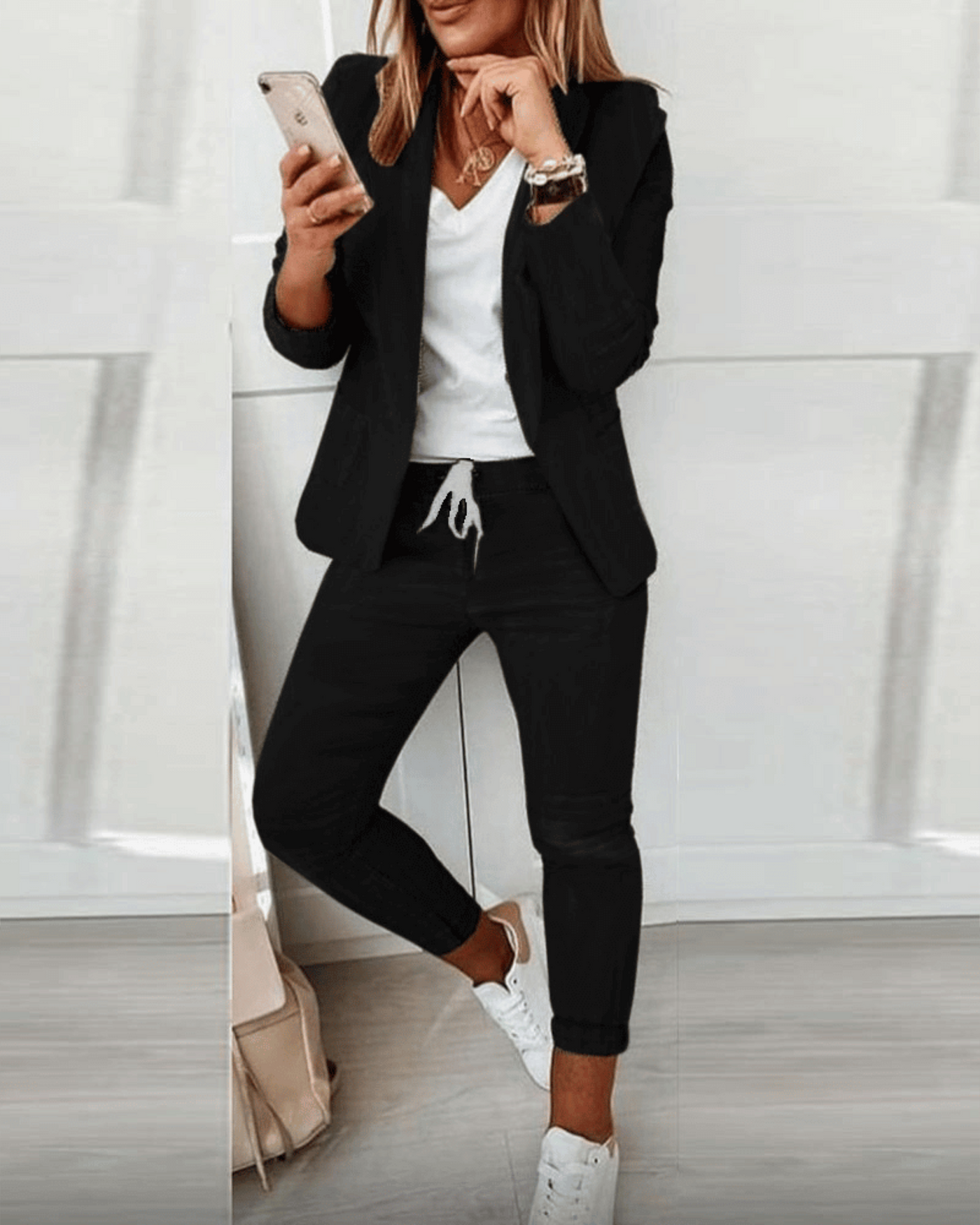 Adele™ | Two Piece Stylish Comfort Blazer and Pant Set