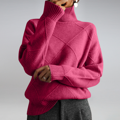 Madeline™ | Soft Hand-knitted Turtleneck Sweater (100% Organic Moreno Wool)