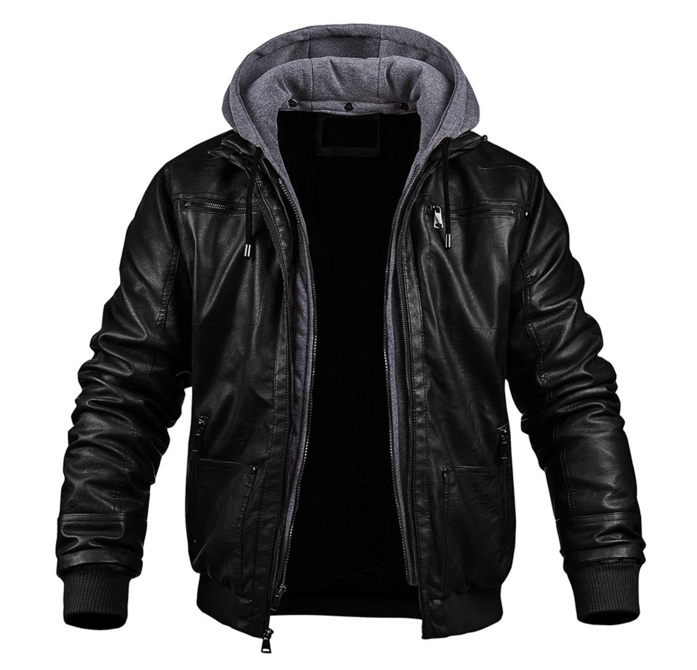 Ben™ | Premium Leather Hooded Winter Jacket