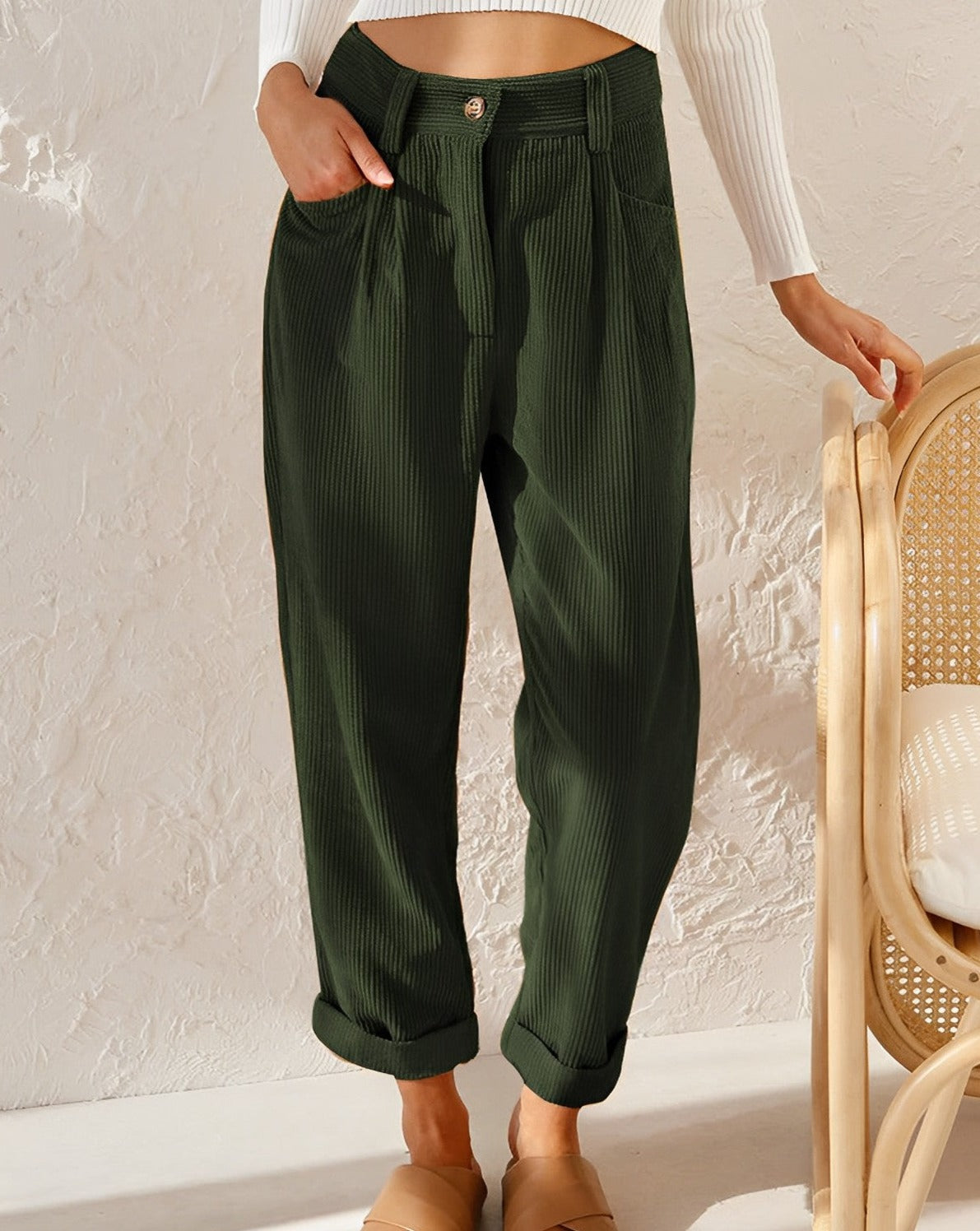 Jenna | Stylish Versatile Corduroy Trousers